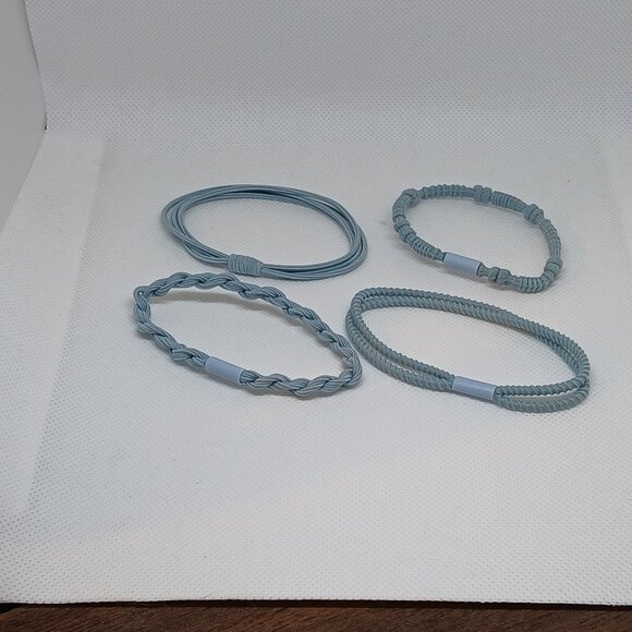 NWOT Set of 4 Blue Adjustable Braided Cloth/String Bracelet Jewelry Acc. #11 - Picture 3 of 10